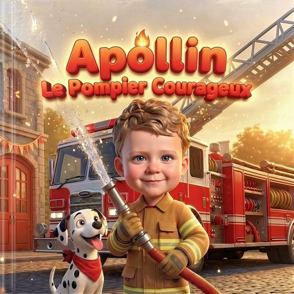 Le Pompier Courageux — Couverture du livre personnalisé