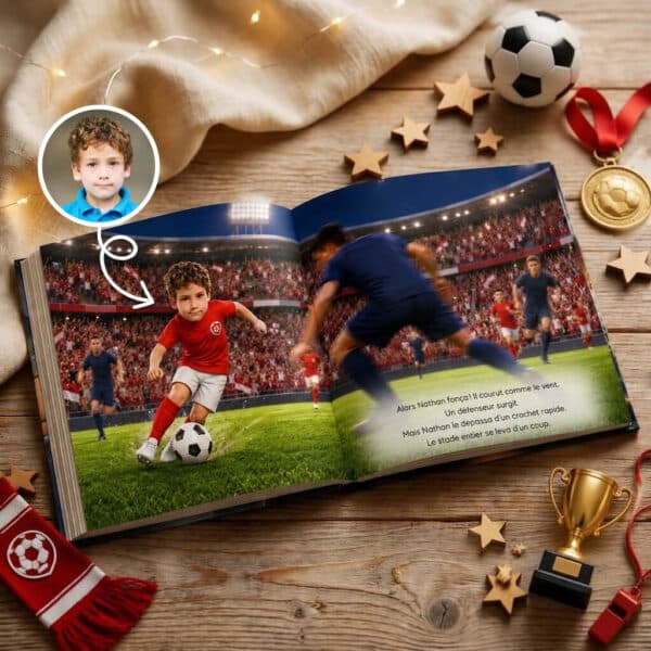 L’étoile montante du foot — Livre ouvert