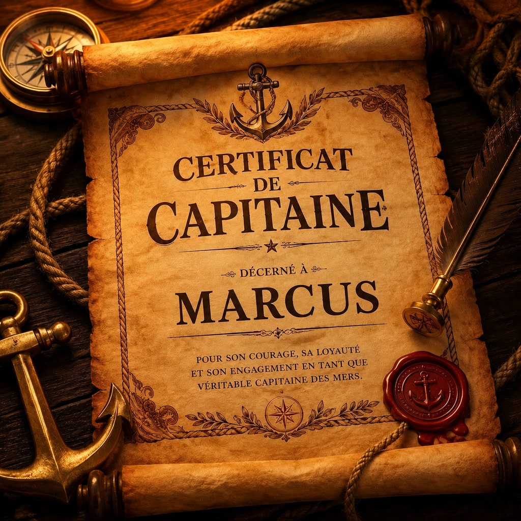 Aperçu du livre personnalisé · certificat