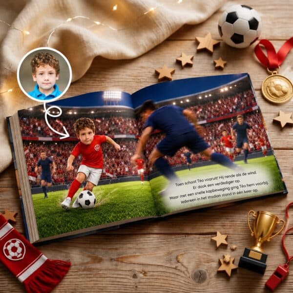 De rijzende voetbalster